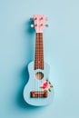 small pastel colored ukulele, generated ai illustration Royalty Free Stock Photo