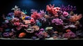 Generative ai illustration of Reef tank marine aquarium