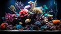 Generative ai illustration of Reef tank marine aquarium Royalty Free Stock Photo