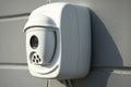 Close up of security camera on modern building wall AI generated