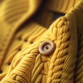 Generative AI illustration of warm knitted cardigan with button