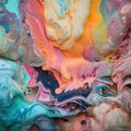 Generative ai illustrations, FLUID ART, MIXING COLORS, THAT EXPLODE AND CREATE A MAGIC OF COLORS Royalty Free Stock Photo
