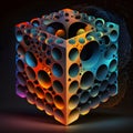 Generative AI, illustrations, Geometry patterns background. Mixed colors abstract pattern, digital abstract pattern Royalty Free Stock Photo