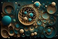 Generative AI, illustrations, Geometry patterns background. Mixed colors abstract pattern, digital abstract pattern Royalty Free Stock Photo