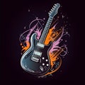Generative AI illustrations, World Music Day, banner to celebrate International Rock Day