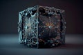 Futuristic Digital Cube Encoder - Generative AI