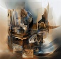 generative ai ilustrations, surrealism abstract design Royalty Free Stock Photo