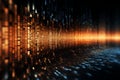Generative AI Image of Abstract Technology Background with Binary Code Data in Computer Royalty Free Stock Photo