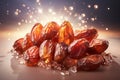 Generative AI Image of Arabian Dates Fruit with Beautiful Bright Light Background