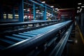 Generative AI Image of Automated Roller Conveyor System in Factory Royalty Free Stock Photo