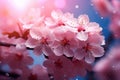 Generative AI Image of Beautiful Pink Cherry Blossom in Springtime