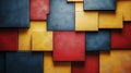 Generative AI Image of Bold Rectangular Geometric Pattern at Contrasting Colors and Subtle Gradients