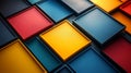 Generative AI Image of Bold Rectangular Geometric Pattern at Contrasting Colors and Subtle Gradients