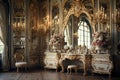 Generative AI Image of Dressing Room with Luxurious Furniture in the Palace of Versailles