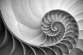 A black and white image of a spiral. Generative AI image Royalty Free Stock Photo