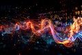 Generative AI Image of Flow Colorful Data and Binary Visualization Wallpaper
