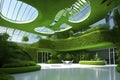 futuristic recreational room with environmental friendly theme Royalty Free Stock Photo