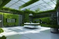 futuristic recreational room with environmental friendly theme Royalty Free Stock Photo