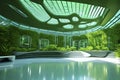 futuristic recreational room with environmental friendly theme Royalty Free Stock Photo