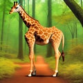 Generative AI image of a giraffe