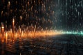Generative AI Image of Modern Technology Background with Bar Graph Binary Code Data on Computer Royalty Free Stock Photo