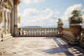 Generative AI Image of Nature View at Daytime From the Balcony in Palace of Versailles