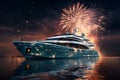 Generative AI Image of New Year Party Celebration in Yacht