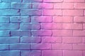 Generative AI Image of Pastel Brick Wall Background with Modern Aesthetic Style