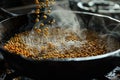 Generative AI Image of Soybean Seeds Boiled in Pan Bowl in the Kitchen Royalty Free Stock Photo