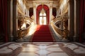 Generative AI Image of Stairs Inside a Luxury Architecture Building in Palace of Versailles Royalty Free Stock Photo