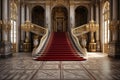 Generative AI Image of Stairs Inside a Luxury Building in Palace of Versailles