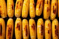 Generative AI Image of Top View of Delicious Roasted Corns Food on a Grill