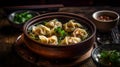 Wonton soup is a traditional Chinese soup