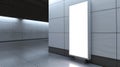 Generative AI Indoor outdoor city light mall shop template. Blank billboard mock up in a subway station, undergrou