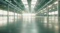 Generative AI Industrial building or modern factory for manufacturing production plant or large warehouse, Polishe Royalty Free Stock Photo