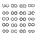 Generative AI Infinity Symbols Vector Set Royalty Free Stock Photo
