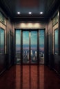 Interior of a corridor with a view to 1695522031268 1 Royalty Free Stock Photo