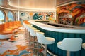 Interior of a cruise ship cafe bar 1695524731773 1 Royalty Free Stock Photo