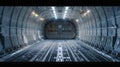 Generative AI An interior of an empty cargo hold of an airplane business concept. Royalty Free Stock Photo
