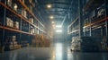 Generative AI interior of a warehouse business concept.