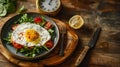 Generative AI Intermittent fasting IF diet concept with 168 hour clock timer for skipping meal and eating keto low