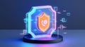 Generative AI Isometric Internet Security and- Royalty Free Stock Photo