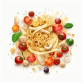 Generative AI Italian Cuisine- Royalty Free Stock Photo