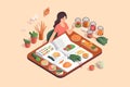 Generative AI Ketogenic Diet Concept- Royalty Free Stock Photo