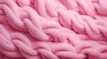 Generative AI, knitted pink sweater texture closeup, magenta or light pink abstract