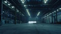 Generative AI Large empty warehouse business concept.