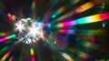 Generative AI Lens Flare Abstract Bokeh Lights Leaking Reflection of a Glass round Diamond Crystal Jewelry Defocus Royalty Free Stock Photo