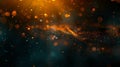 Generative AI Light flare overlay Defocused glow Old film effect Blur orange blue color smeared flecks texture on Royalty Free Stock Photo