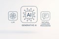 Generative ai llm and natural language processing Royalty Free Stock Photo