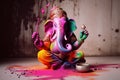 Generative AI. Lord Ganesha, the celebration of Ganesh.